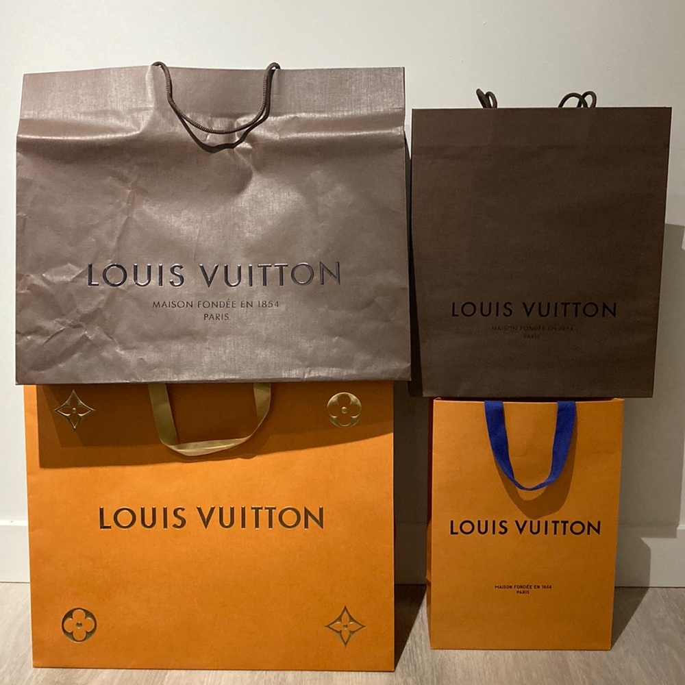 Lot of LV Louis Vuitton paper bags packaging